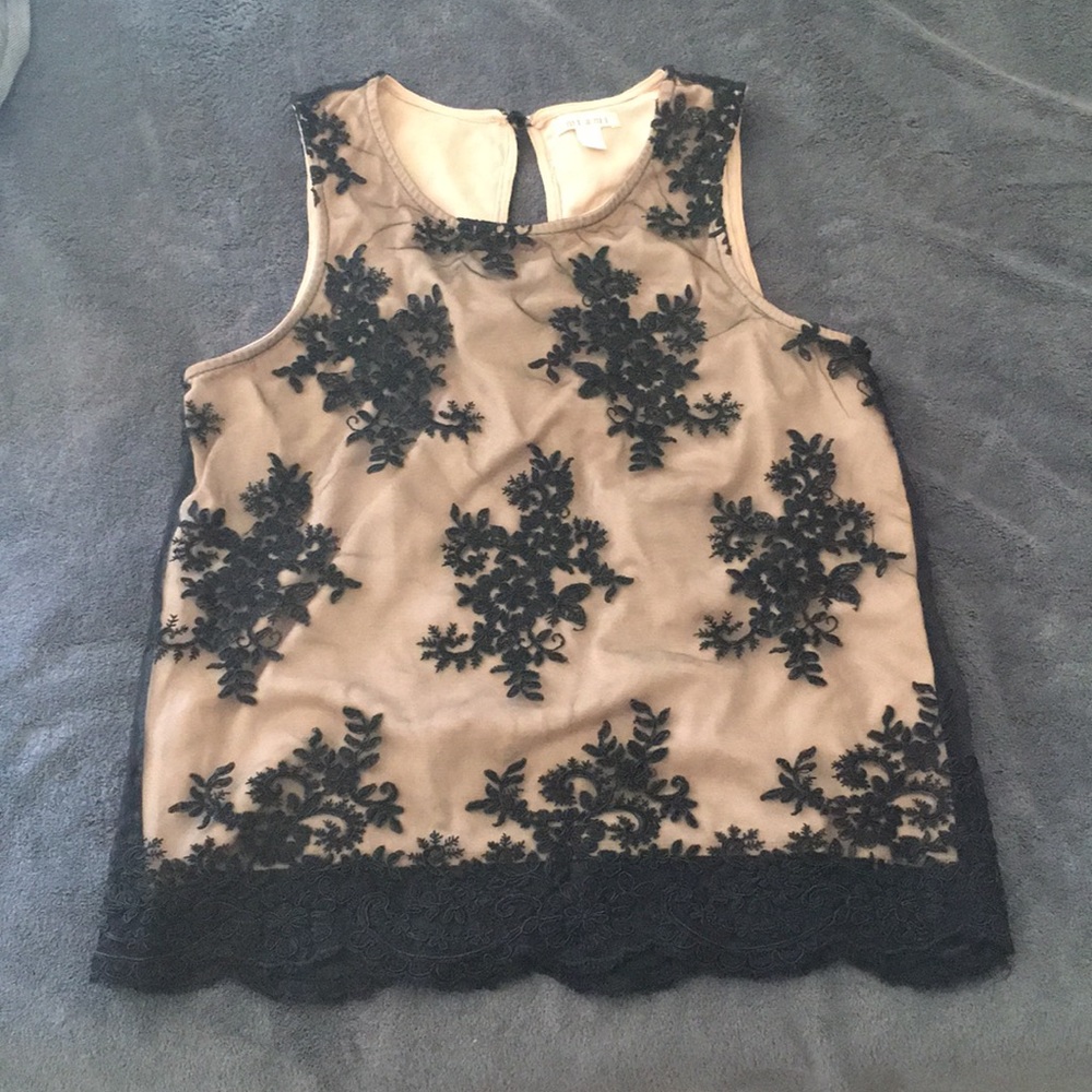 Lace sheer top
